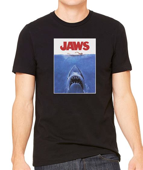 Jaws T Shirt S Xs 5 100 Tee Movie Print Retro Classic Cult Kitilan