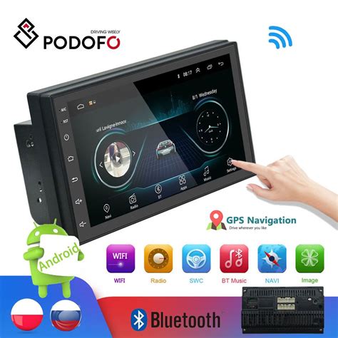 Podofo 2din Car Radio Android Multimedia Player Autoradio 2 Din 7