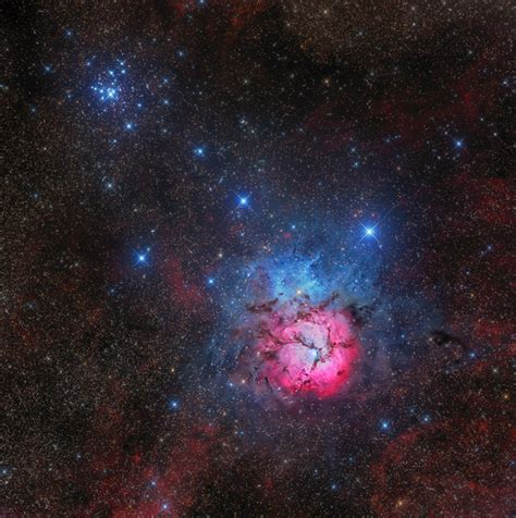 Apod 2019 December 30 Messier 20 And 21 Carina Nebula Orion Nebula