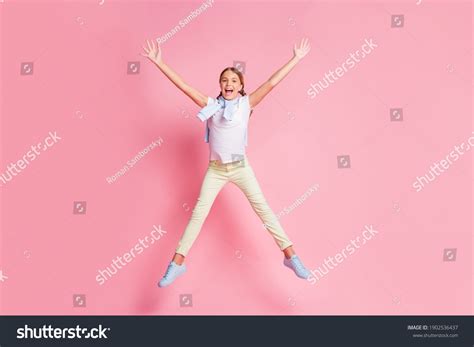 Full Size Photo Hooray Girl Jump Stock Photo 1902536437 Shutterstock