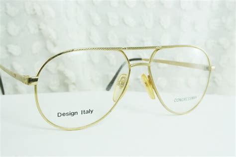 70s aviator eyeglasses gold metal wire rim double by diaeyewear