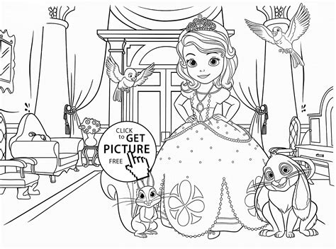 Princess Sofia The First Coloring Page For Kids Disney For Girls