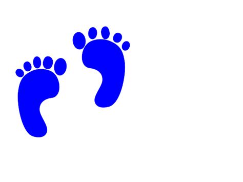 Blue Baby Footprints Clip Art At Vector Clip Art Online