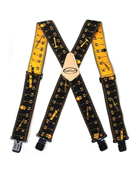 Melo Tough Mens Suspenders Fully Elastic 2 Inch Wide X Back Heavy Duty