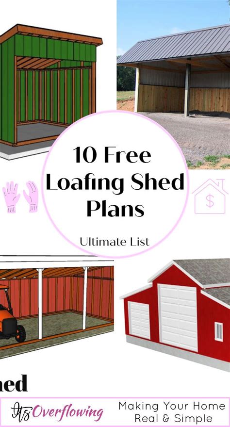 Check out our loafing shed plans selection for the very best in unique or custom, handmade pieces from our home & hobby shops. 10 Free DIY Loafing Shed Plans | Loafing shed, Shed plans, Shed
