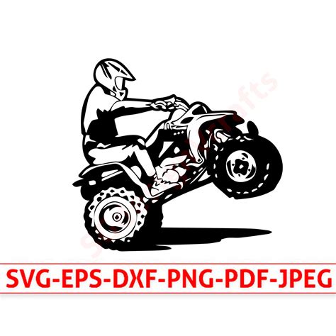 Atv 2svg Atv Cut File Atv 4 Wheeler Svg Motocross Clip Art Quad Svg