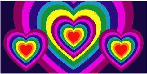 Rainbow Hearts Background Framed Illustration 20592703 Vector Art At