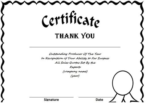 Best 10 Free Thank You Certificate Templates Best Office Files