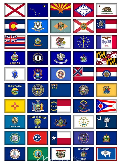 50 State Flags Wallpaper Wall Mural By Magic Murals