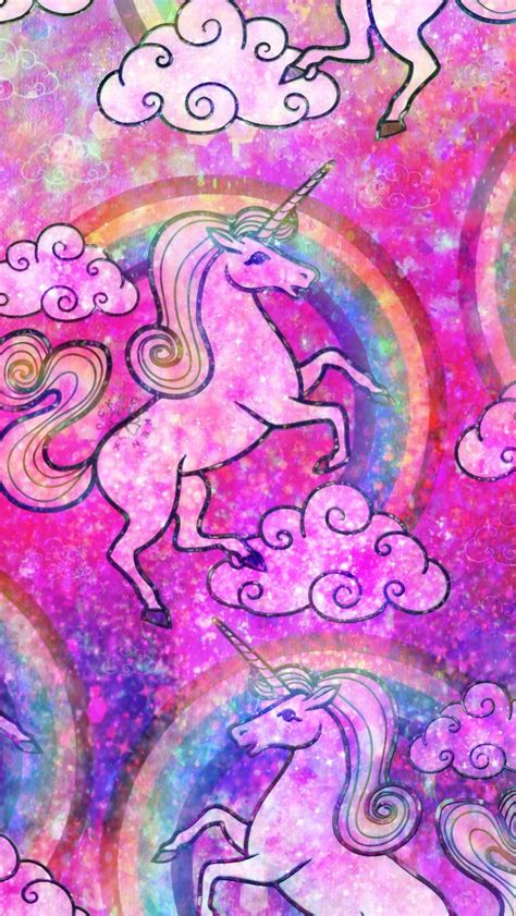 Galaxy Rainbow Unicorns Made By Me Purple Sparkly Wallpapers