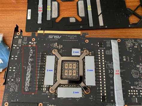 THERMAL PAD SIZES ON ASUS ROG STRIX NVIDIA GeForce RTX 3090