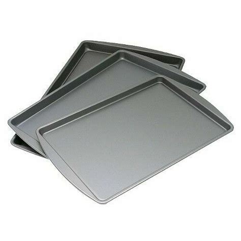 Ovenstuff Hg83 Non Stick Cookie Pans 3 Pieces Small Medium And Large For