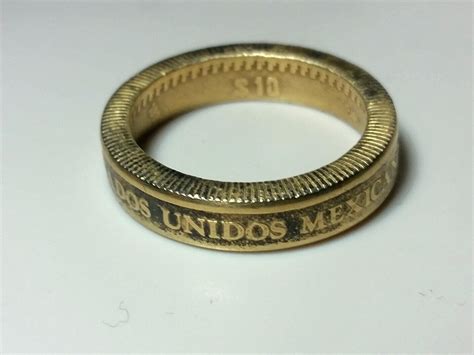 Mexican 10 Peso Coin Ring Coin Ring Mexio By Changeandcharms