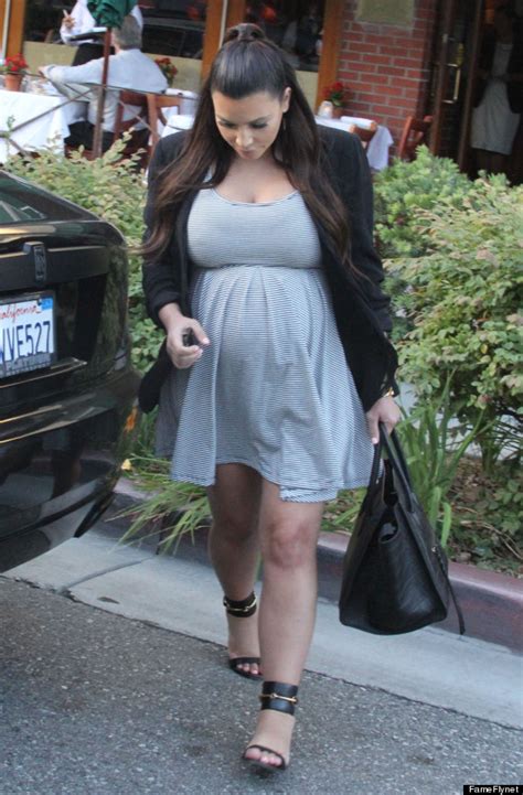 pregnant kim kardashian finally wears a maternity dress photos huffpost entertainment