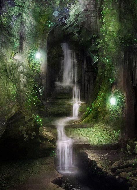 Beautiful Things Fantasy Landscape Fantasy Places Waterfall