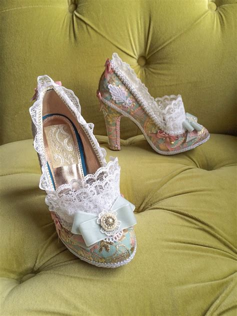 Marie Antoinette Costume Heels Shoes Rococo Baroque Fantasy Etsy