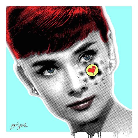 Audrey Hepburn Pop Art Portrait Contemporary Art On Canvas Famous