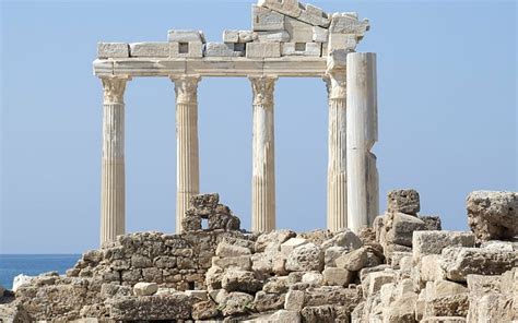 Yunani Arsitektur Bangunan Yunani Kuno Kuil Zeus Olimpiade Wallpaper