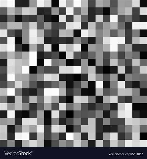 Abstract Grayscale Pixels Noise Mosaic Pattern Vector Image
