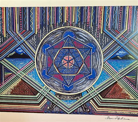 Archangel Metatron Cube Light Language Art Signed Print 11 X 14 Light