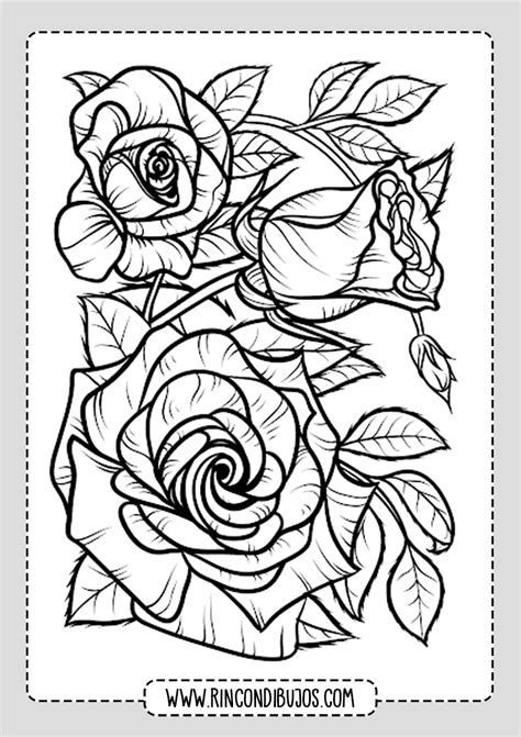 Laminas Para Colorear Rosas Rincon Dibujos