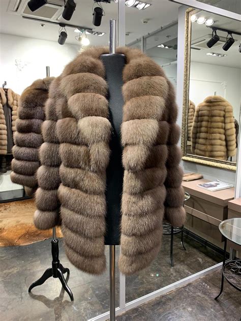 Womens Fur Coat Marten Fur