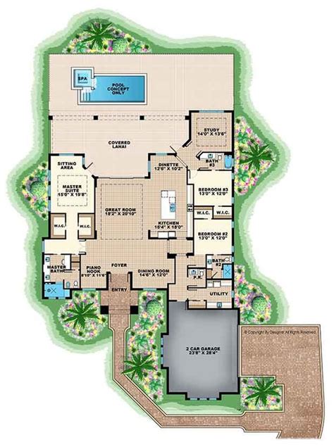 Open floor plans forego walls in favor of connected spaces that flow seamlessly into each other. Ranch Style House Plan - 3 Beds 3.5 Baths 3211 Sq/Ft Plan #1017-164 - Floorplans.com