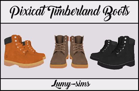 Pixicat Timberland Boots Sims 4 Cc Shoes