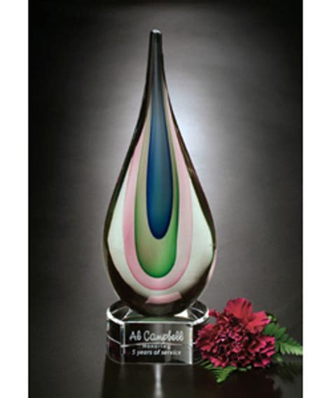 Droplet Hand Blown Glass Award
