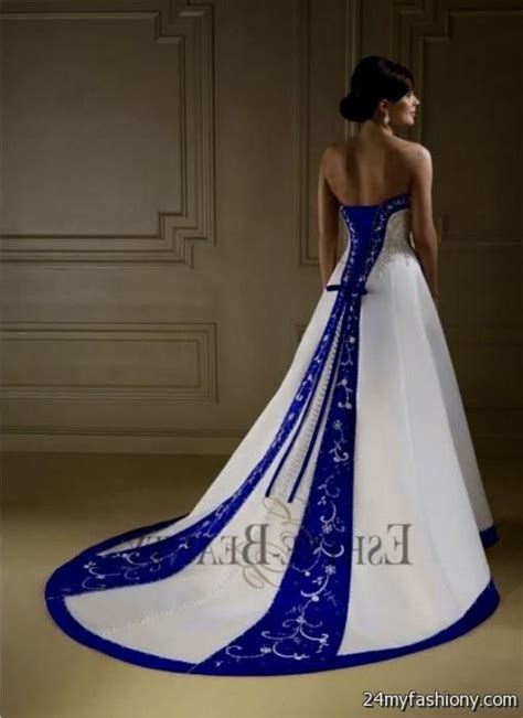 White And Royal Blue Wedding Dress Dresses Images 2022