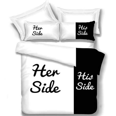 her side and his side duvet cover in black and white bedding sets white bed set duvet cover