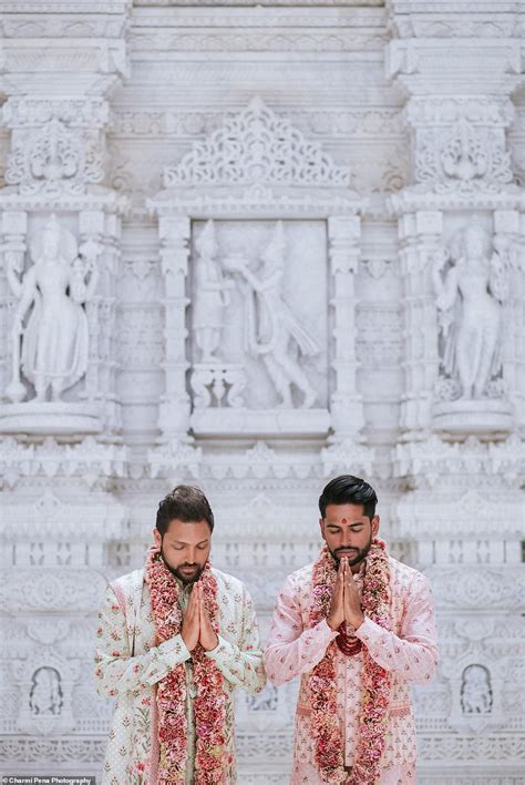 Two Indian Grooms Go Viral For Their Traditional Hindu Wedding In A