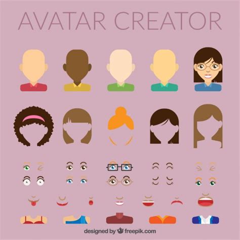 Premium Vector Female Avatar Creator Avatar Creator Female Avatar