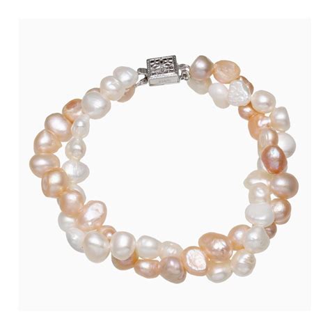 Freshwater Cultured Pearl Bracelet With Two Layers