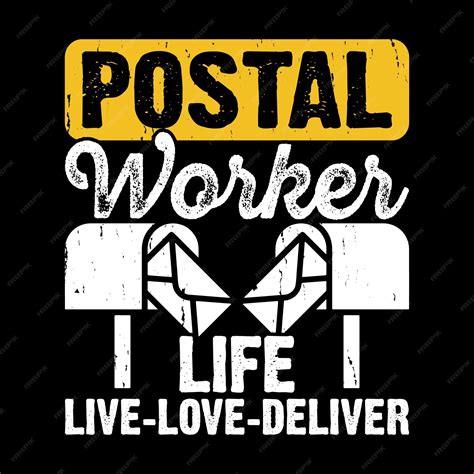 Premium Vector | Postal worker life funny mailman mail vintage postal
