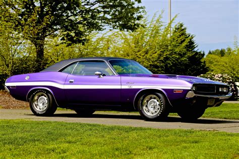 1970 Dodge Challenger Rt Factory 440 Six Pack With Hurst 4 Speed Pistol Grip In Plum Crazy