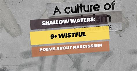 Wistful Poems About Narcissism Shallow Waters Pick Me Up Poetry