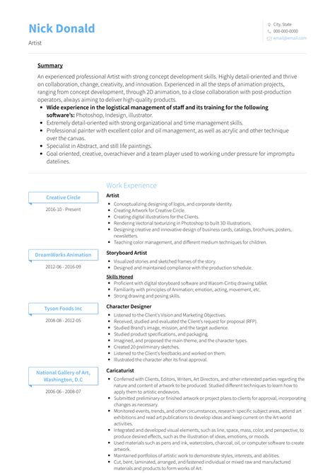 When to use a cv instead of a resume. Cv Template Artist