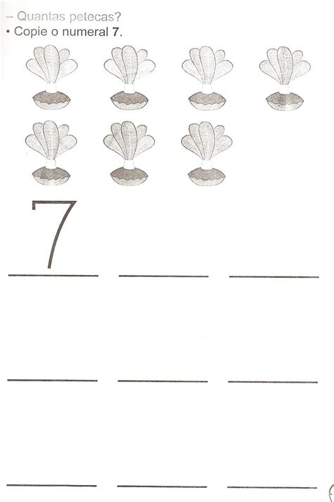 Atividade Numeral 7 Educação Infantil