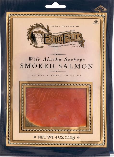 Coho salmon are somewhere in between, and are preferred by those who don't. Echo Falls Wild Alaska Sockeye Smoked Salmon Echo Falls ...