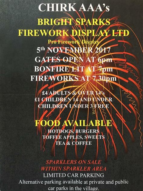 Wrexham Bonfire Night And Firework Displays 2017