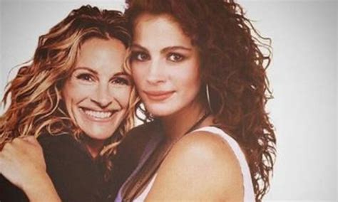 Julia Roberts 52 Is Seen Next To A Picture Of Herself At Age 23
