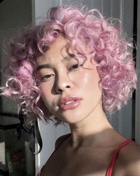 𝗋𝖾𝖽𝗋𝖼𝗌𝖾 Colored Curly Hair Curly Pink Hair Dyed Curly Hair