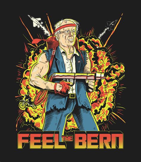 Feel The Bern Womens Funny T Shirt Headline Shirts