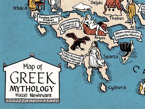 Greek Mythology Maps Mythological Map Of Greece Greec