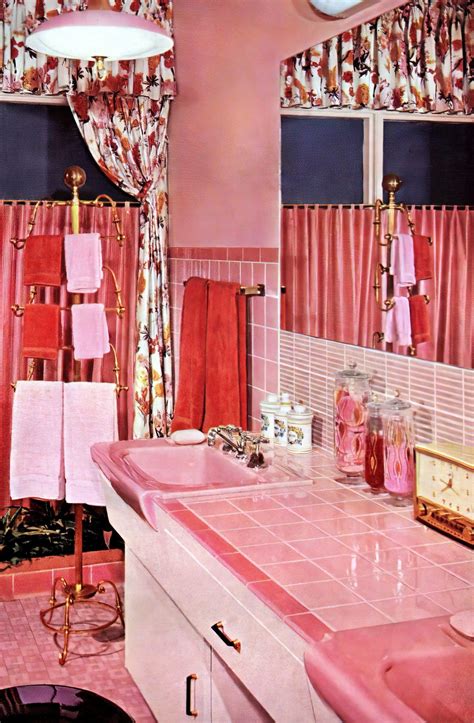Vintage Pink Bathroom Vintage Bathroom Decor Bathroom Red Bathroom