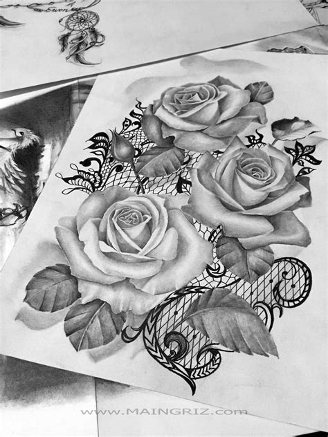 Mylene Maingriz Tattoo Design Realistic Rose Tattoo Rose Drawing