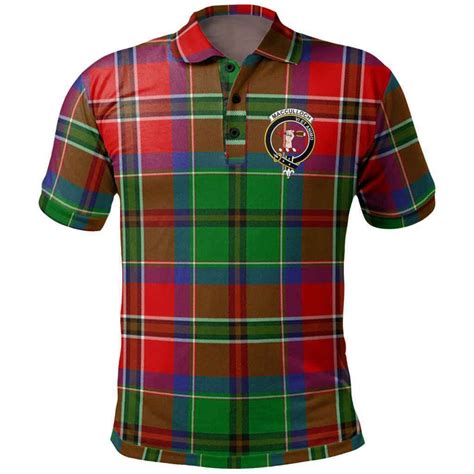 Scottish Macculloch Mcculloch Clan Crest Tartan Polo Shirt In 2022