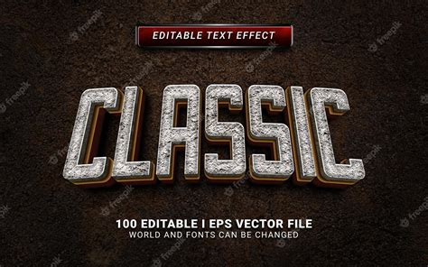 Premium Vector Classic Text Effect