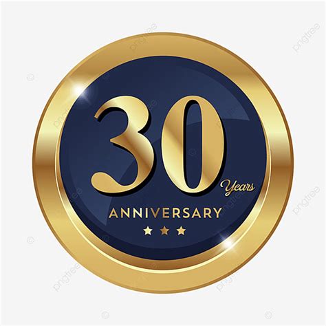 30 Aniversario Insignia Logo Icono Aniversario 30 Aniversario Insignia